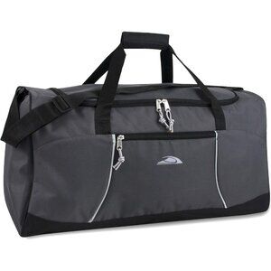 24 Inch Men & Women Grey 1 Lightweight Canvas Duffle Gym Sports Equipment Bags